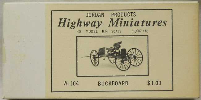 Jordan Products 1/87 Buckboard Wagon HO Scale, W-104 plastic model kit